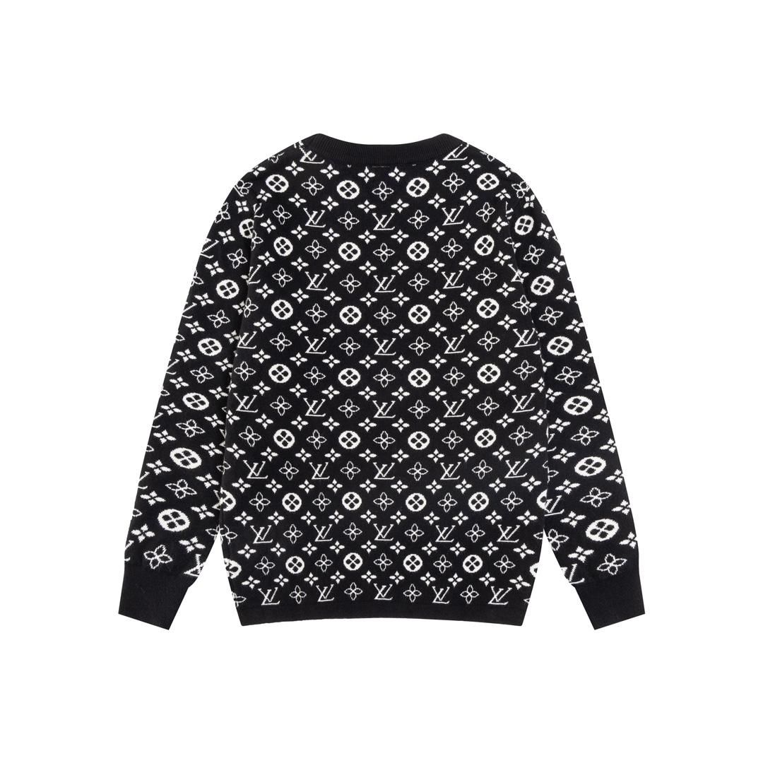 0902 Jacquard wool knit cardigan sweater