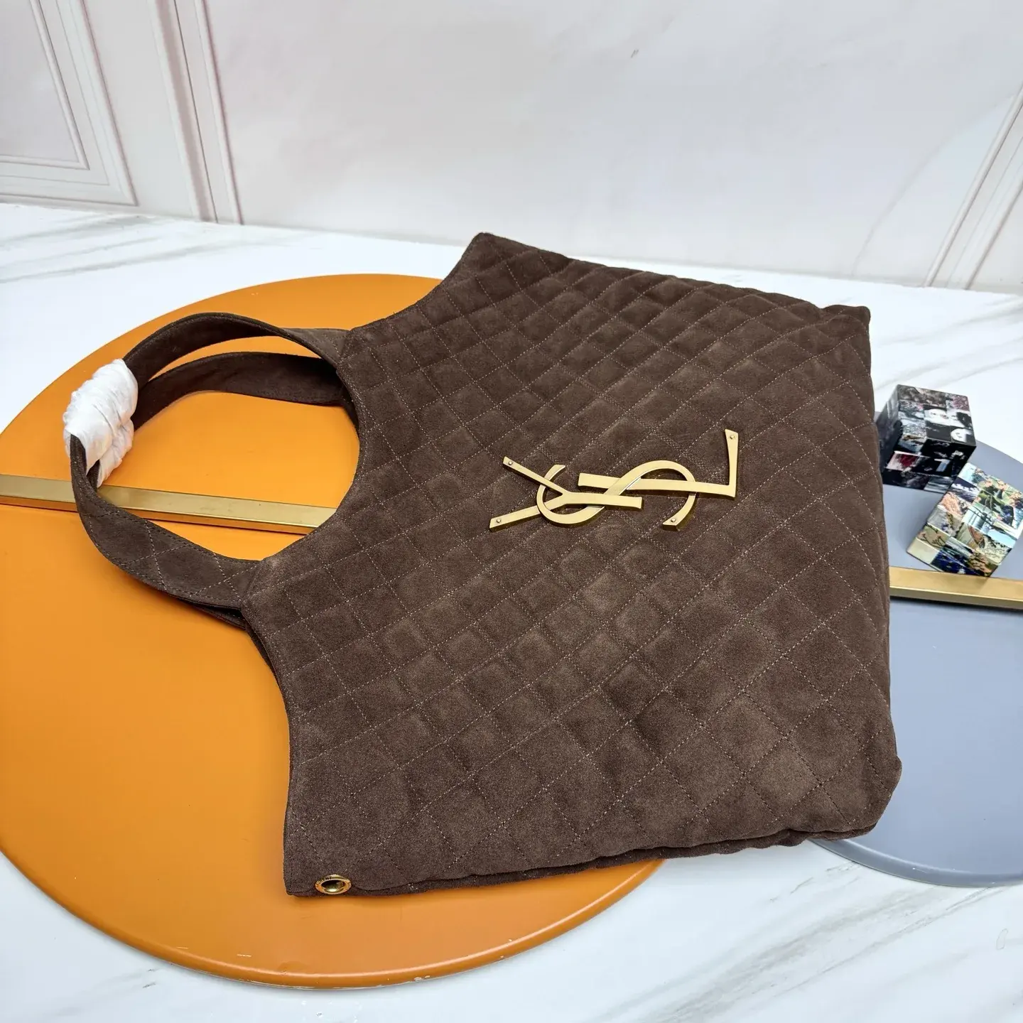 Saint Laurent Brown Icare Tote Bag product photo from LabelPicks