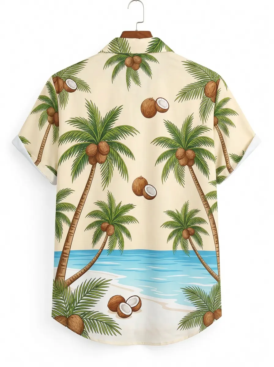 Men's printed shirts Coconut Palm Beach Aloha Shirt