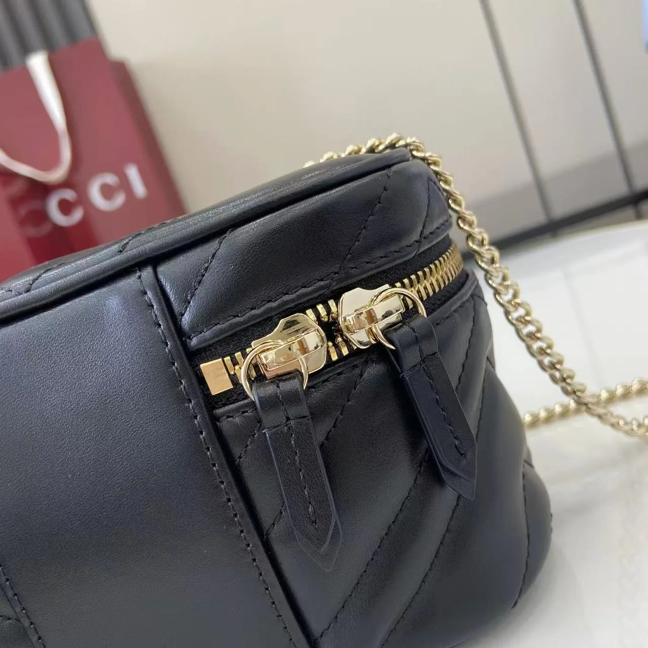 Gucci Marmont Black GG Supreme Canvas Top Handle Bag product photo from LabelPicks