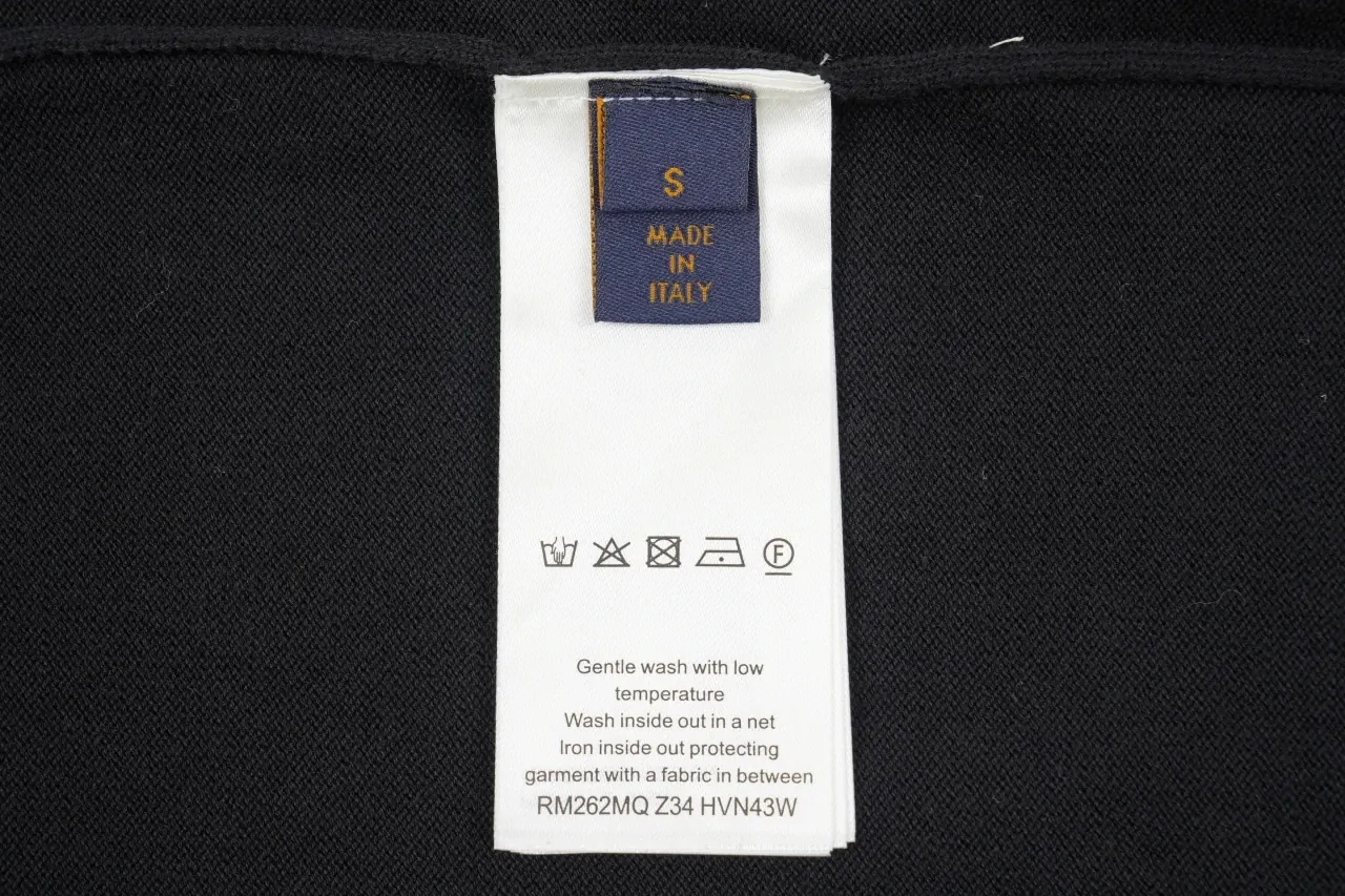 Louis Vuitton Black Leather Patch Knit Polo Shirt product photo from LabelPicks