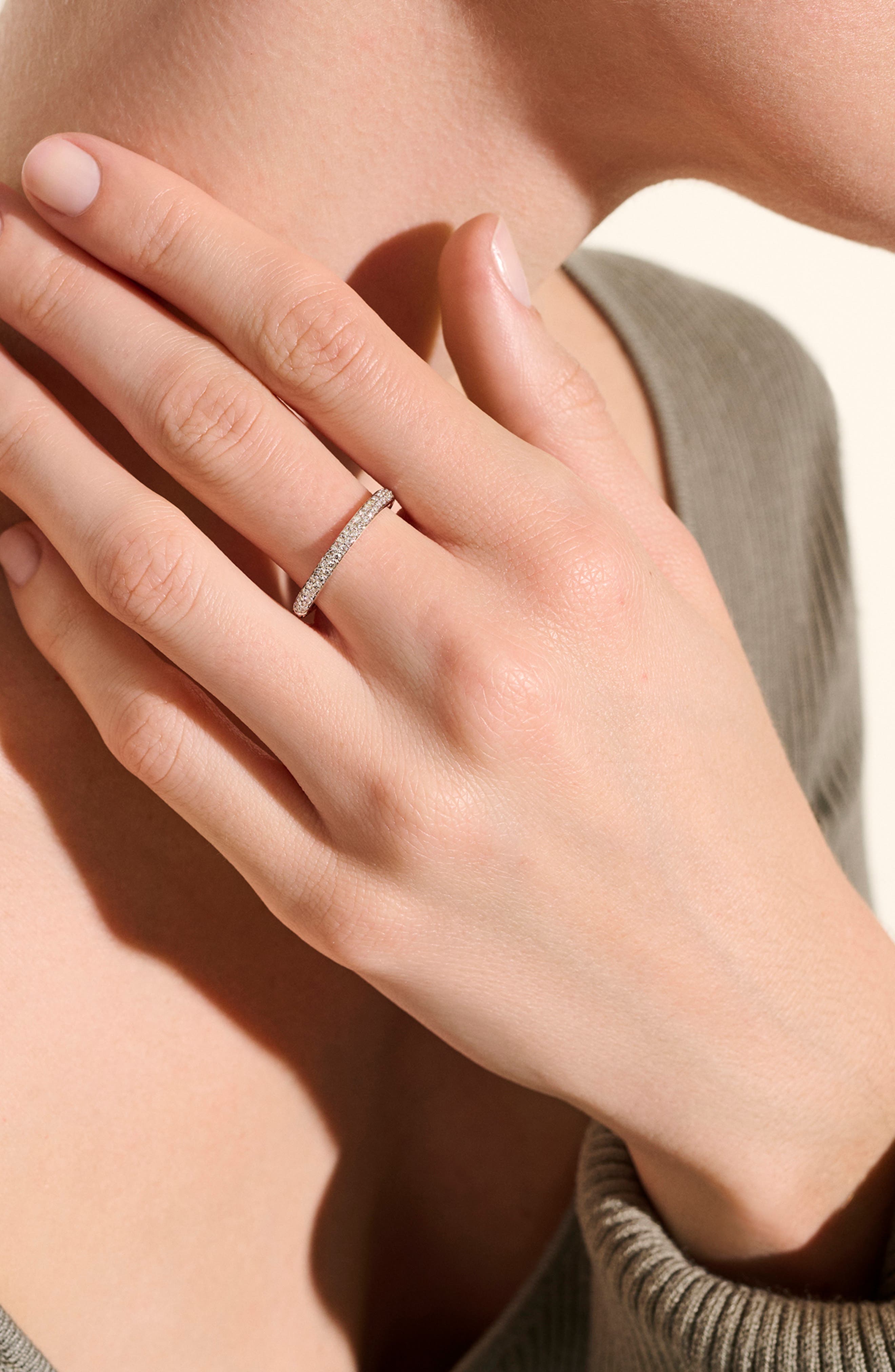 John Hardy JH Essentials Silver Diamond Pavé (0.36ct) 2.5mm Band Ring