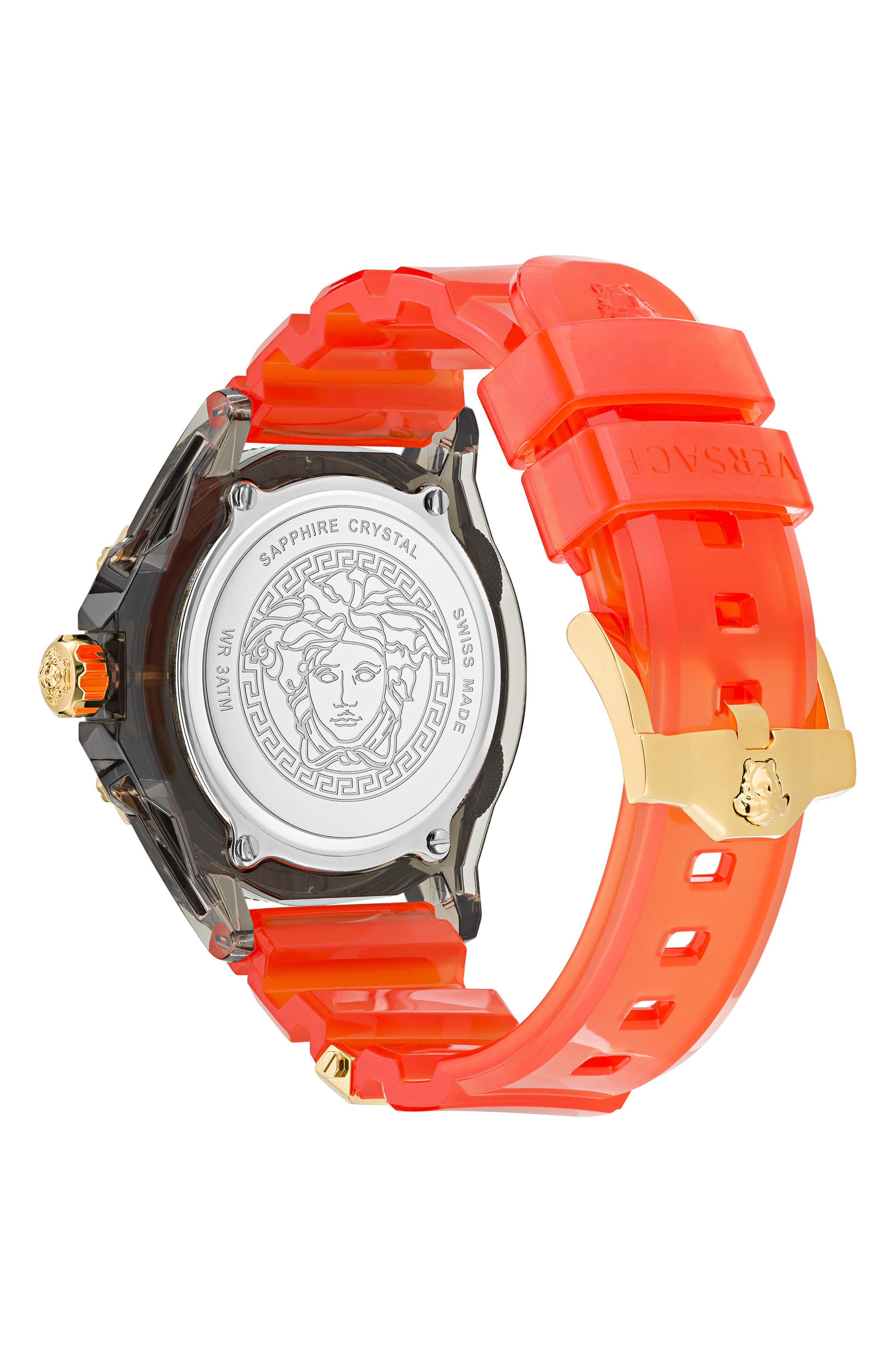 Versace Icon Active Silicone Strap Watch, 42mm