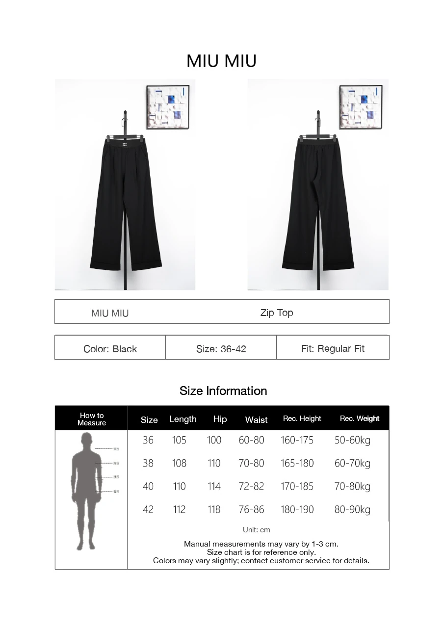 Miu Miu Black Elastic Waist Straight Trousers product photo from LabelPicks