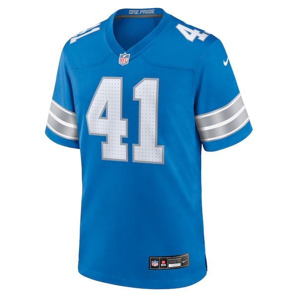 Gunnar Oakes Detroit Lions Nike Team Game Jersey -  Blue