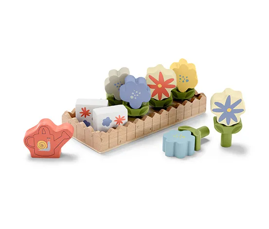 Holz-Steckblumenbeet
