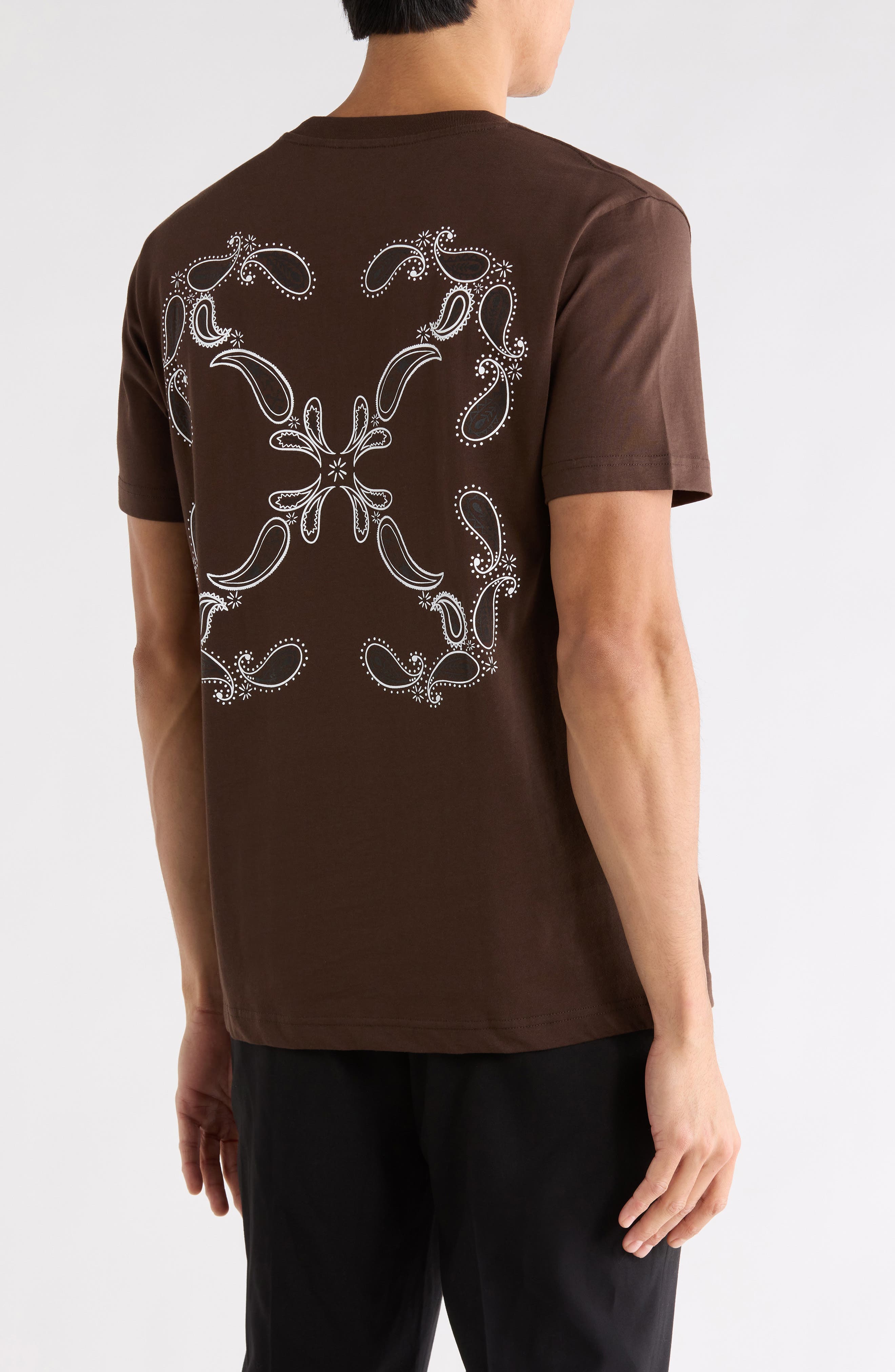 Off-White Slim Fit Logo Bandana Graphic T-Shirt