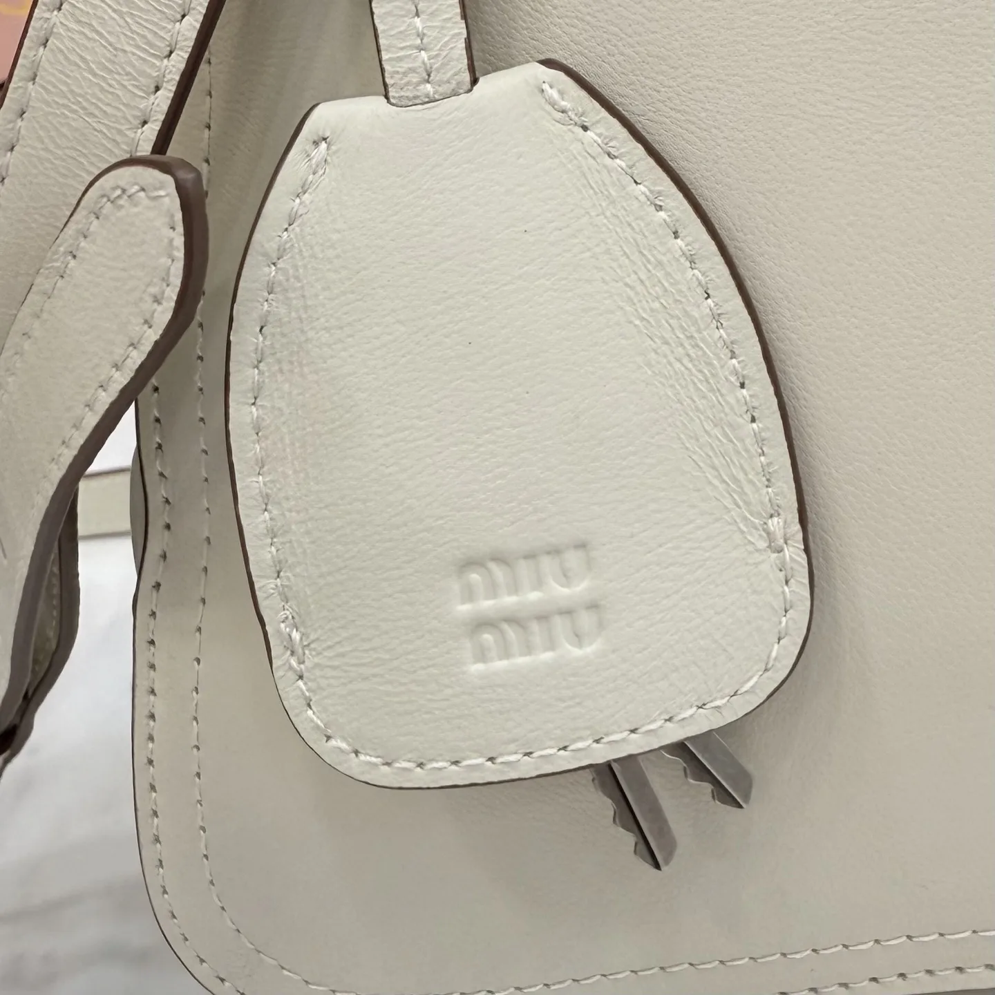 Miu Miu Vivant White Calfskin Top Handle Bag product photo from LabelPicks