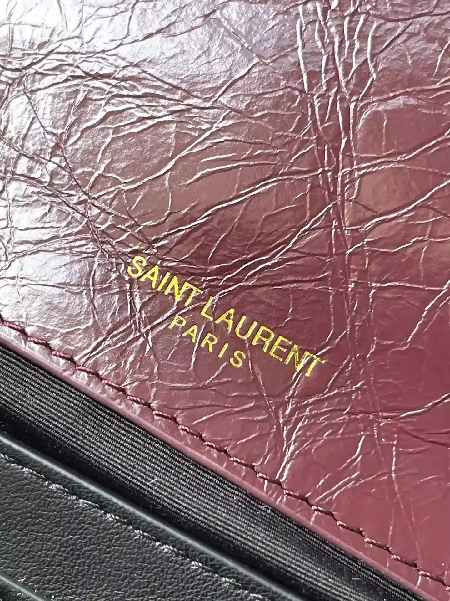 Saint Laurent Burgundy Niki Calfskin Shoulder Bag product photo from LabelPicks