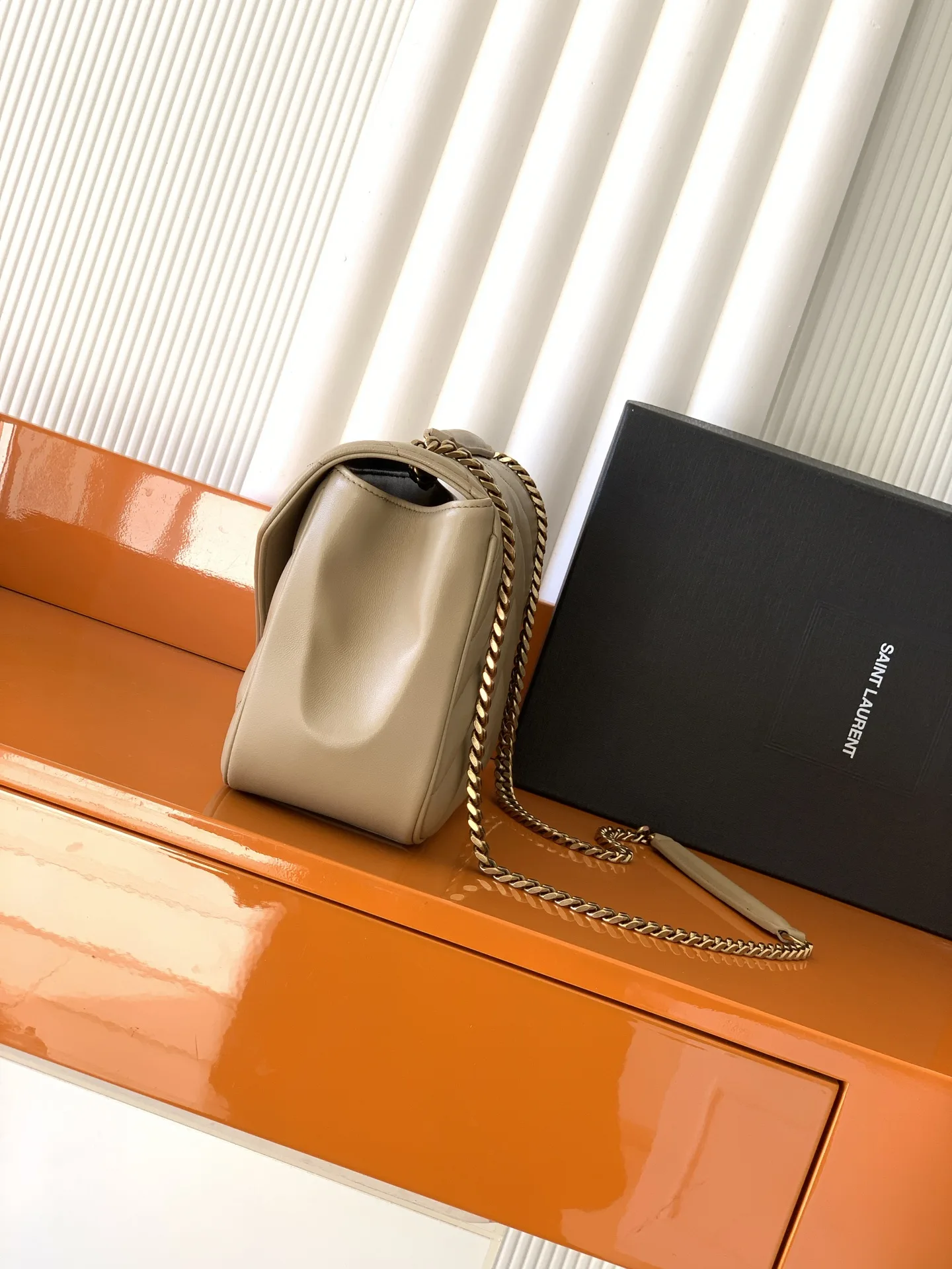 Saint Laurent Loulou Beige Lambskin Shoulder Bag product photo from LabelPicks