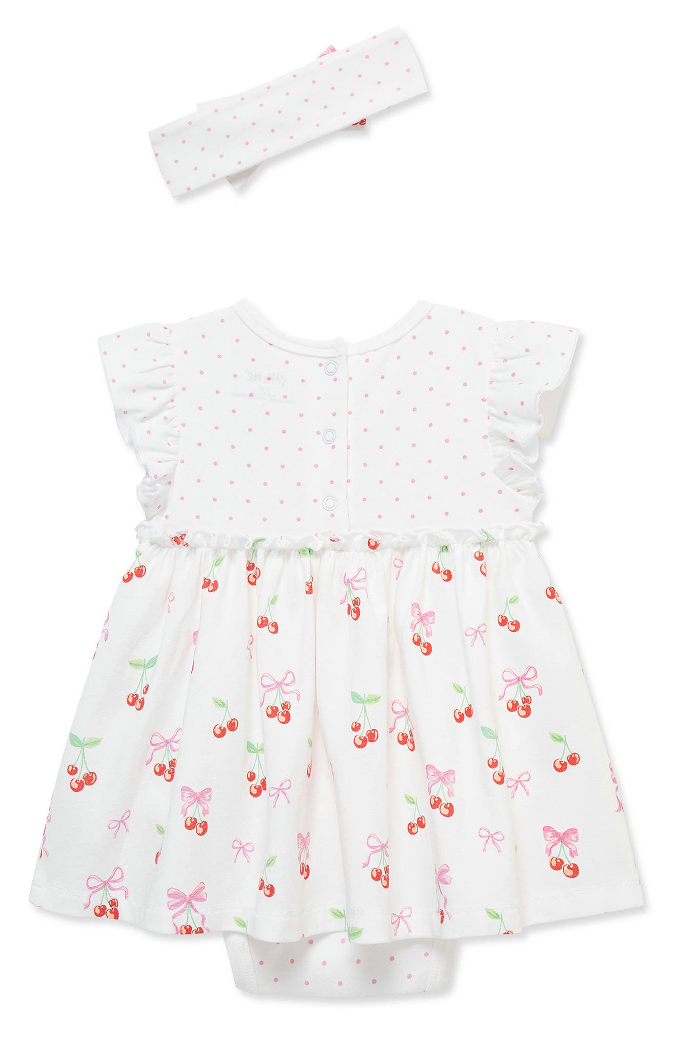Little Me Kids' Cherries Bodysuit Dress & Headband Set