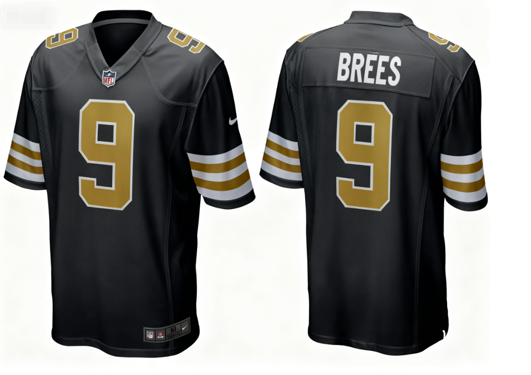 Men's New Orleans Saints Drew Brees Nike Black Alternate Game Jersey