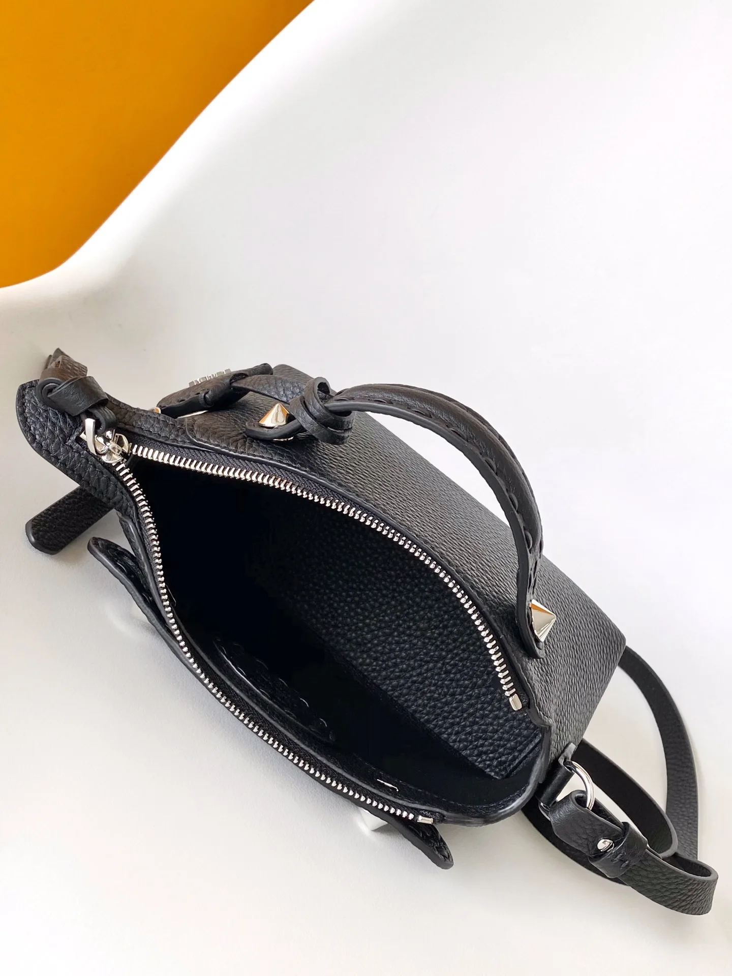 Fendi Gold Calfskin Top Handle Bag product photo from LabelPicks