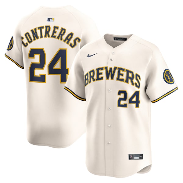 William Contreras Milwaukee Brewers Nike Alternate Limited Player Jersey - Cream
