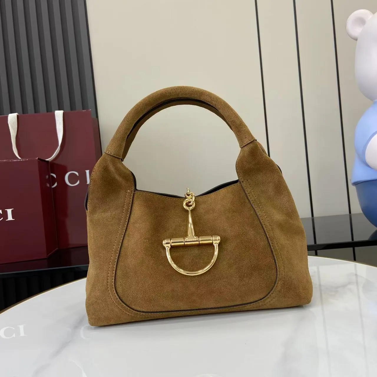 Gucci Suede Leather Shoulder Bag product photo from LabelPicks