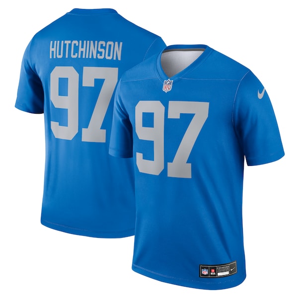 Aidan Hutchinson Detroit Lions Nike Alternate Legend Player Performance Top - Blue