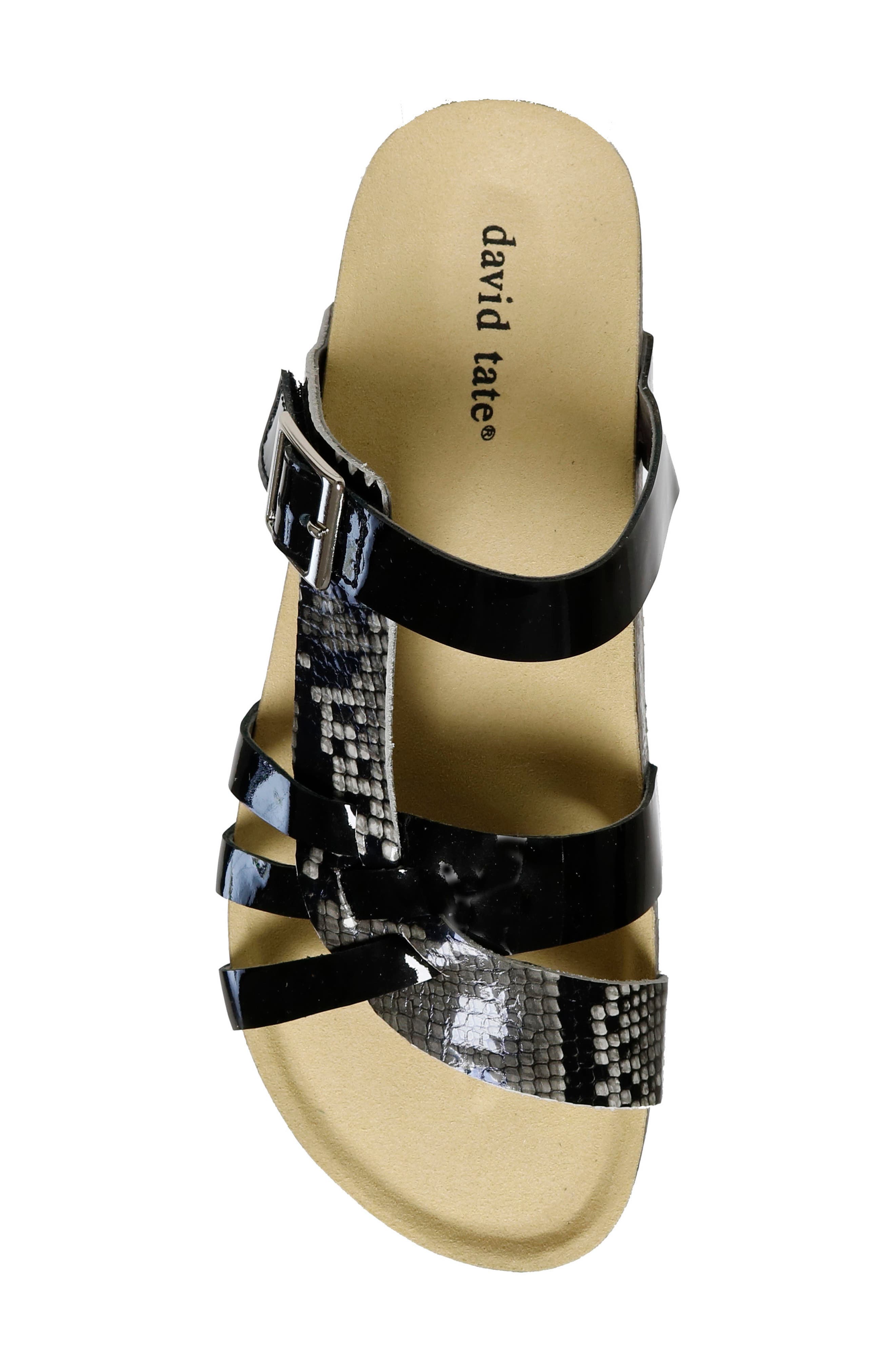 David Tate Warm Strappy Slide Sandal