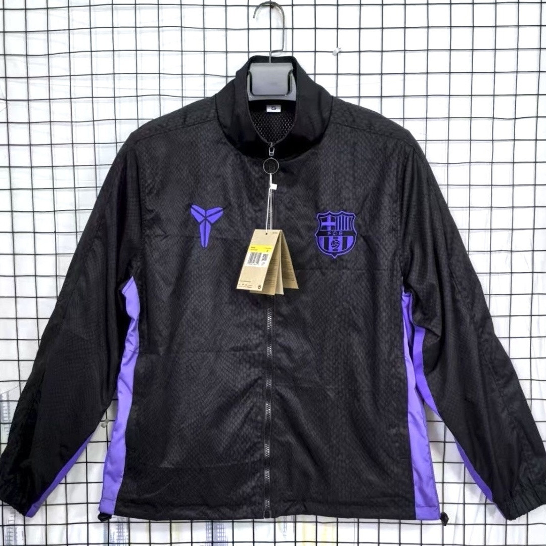 Embroidered 26-27 Season FC Barcelona Training/Pre-match Windbreaker – Long-Sleeve Soccer Jacket