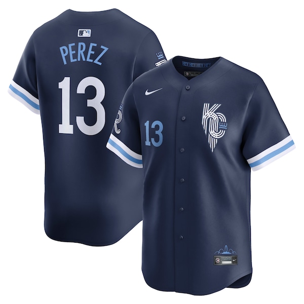 Salvador Perez Kansas City Royals Nike City Connect Limited Jersey - Navy