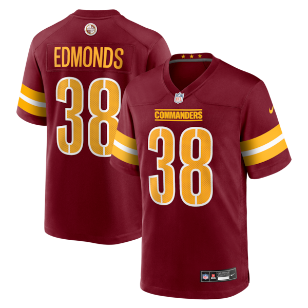 Chase Edmonds Washington Commanders Nike Team Game Jersey -  Burgundy