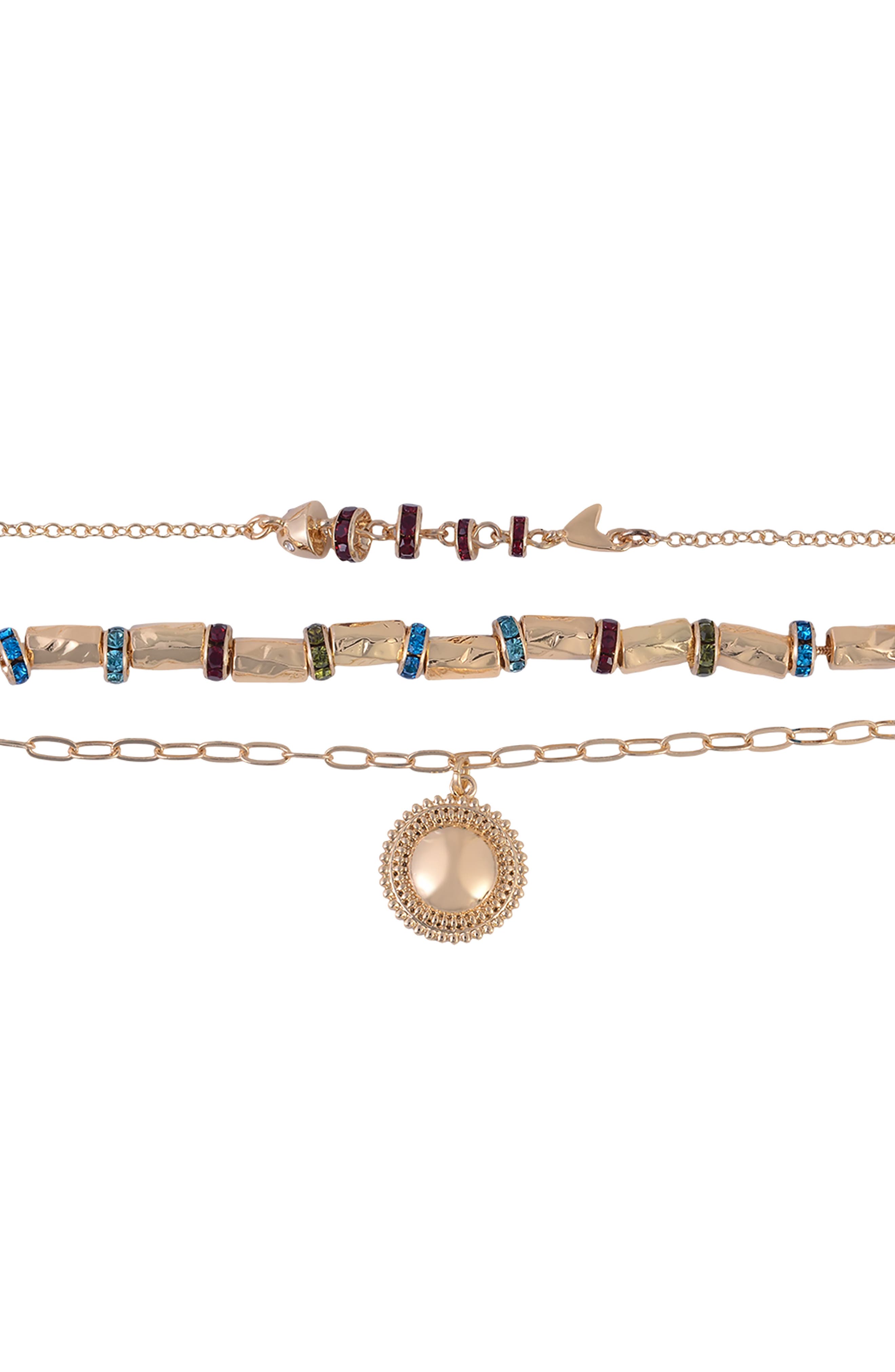 Rachel Roy Crystal Layered Chain Necklace
