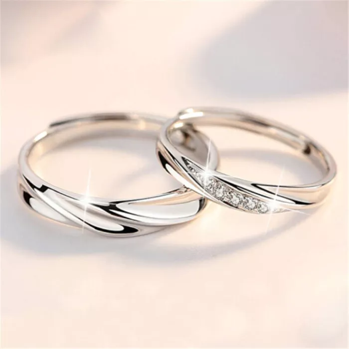 PT950 ring couple diamond ring fiancee Mobius pair ring couple ring