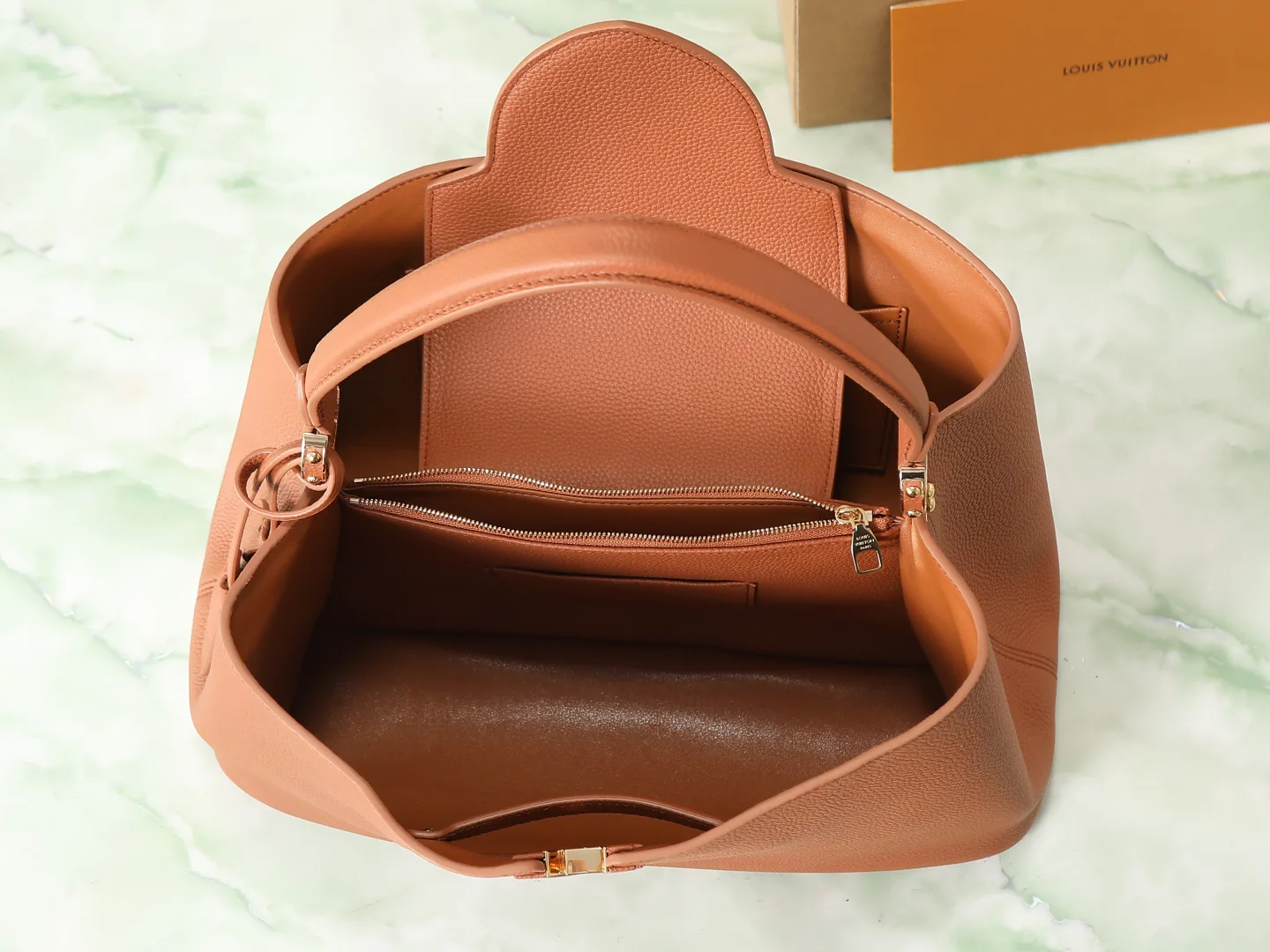 Louis Vuitton Capucines Brown Calfskin Top Handle Bag product photo from LabelPicks