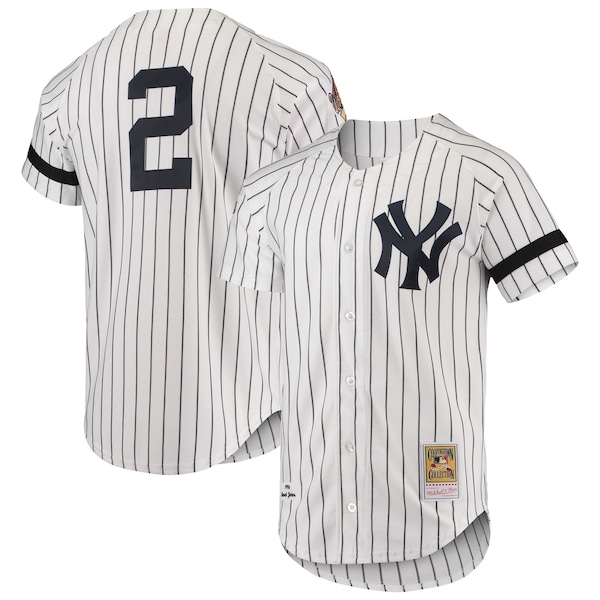 New York Yankees Cooperstown Collection 1996 Authentic Home Jersey - White/Gray