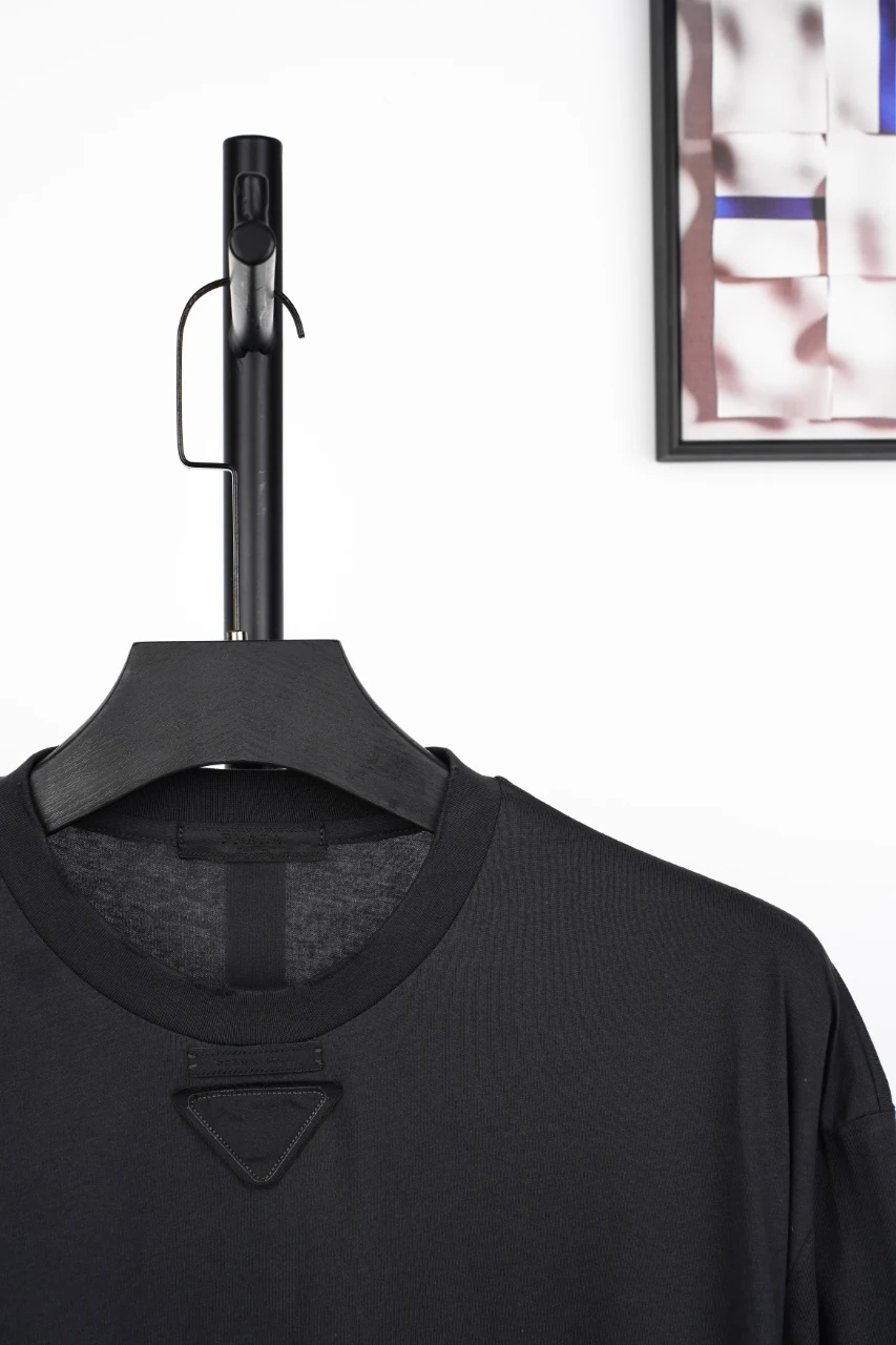 Prada Black Burnout Triangle Logo Long Sleeve T-Shirt product photo from LabelPicks