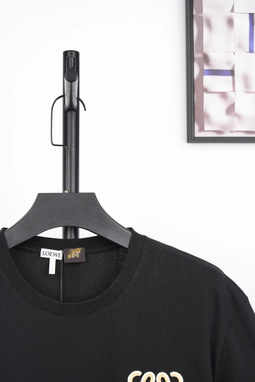 LOEWE Black Matte Anagram Embroidered T-Shirt product photo from LabelPicks