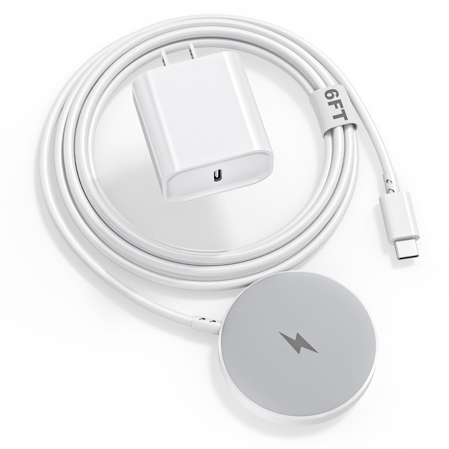 10FT Magnetic Wireless Charger, 15W Fast Apple Mag-Safe Charger for iPhone 17/16/15, PD with USBC Apple Fast Charging Block, 10-foot quick charge for iPhone 17/17 Air/17, 16, 15 Pro/Pro Max/14/13/12/AirPods