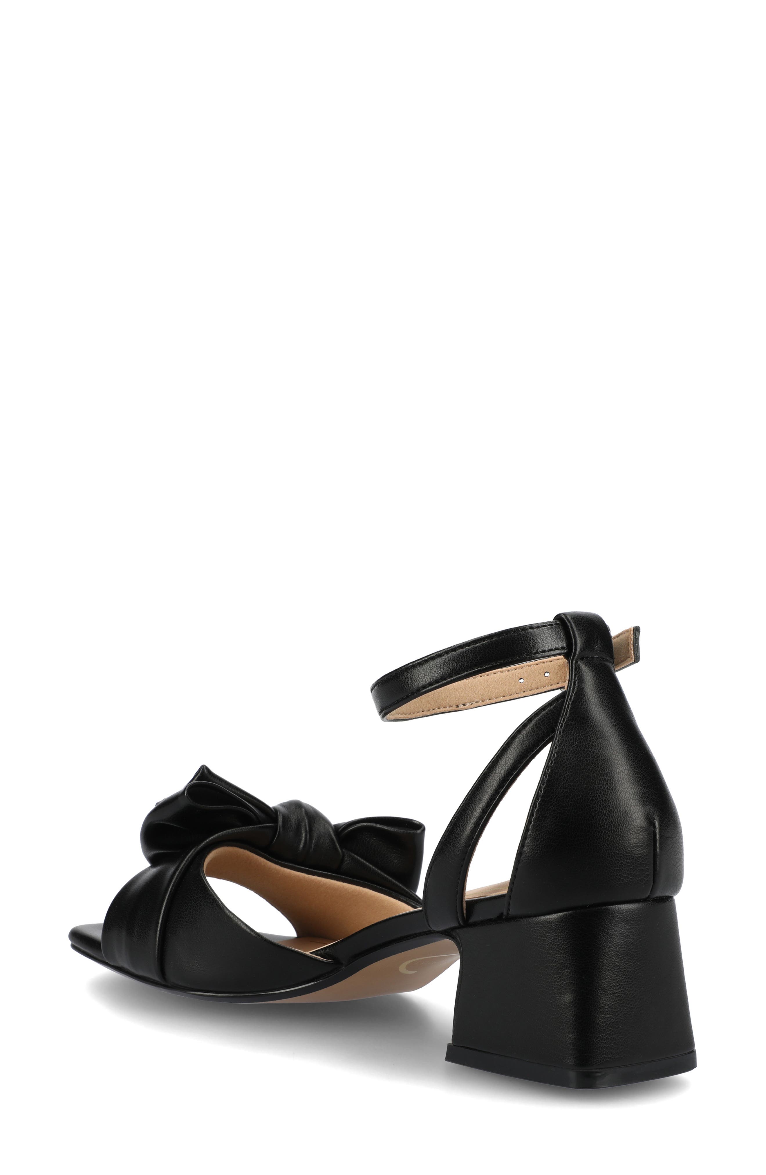 Journee Collection Zevi Bow Block Heel Sandal