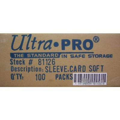 Ultra Pro 3�� x 4�� Soft Sleeves for Standard Trading Cards (100ct Pack) x 100-Pack Case (10,000 total sleeves)