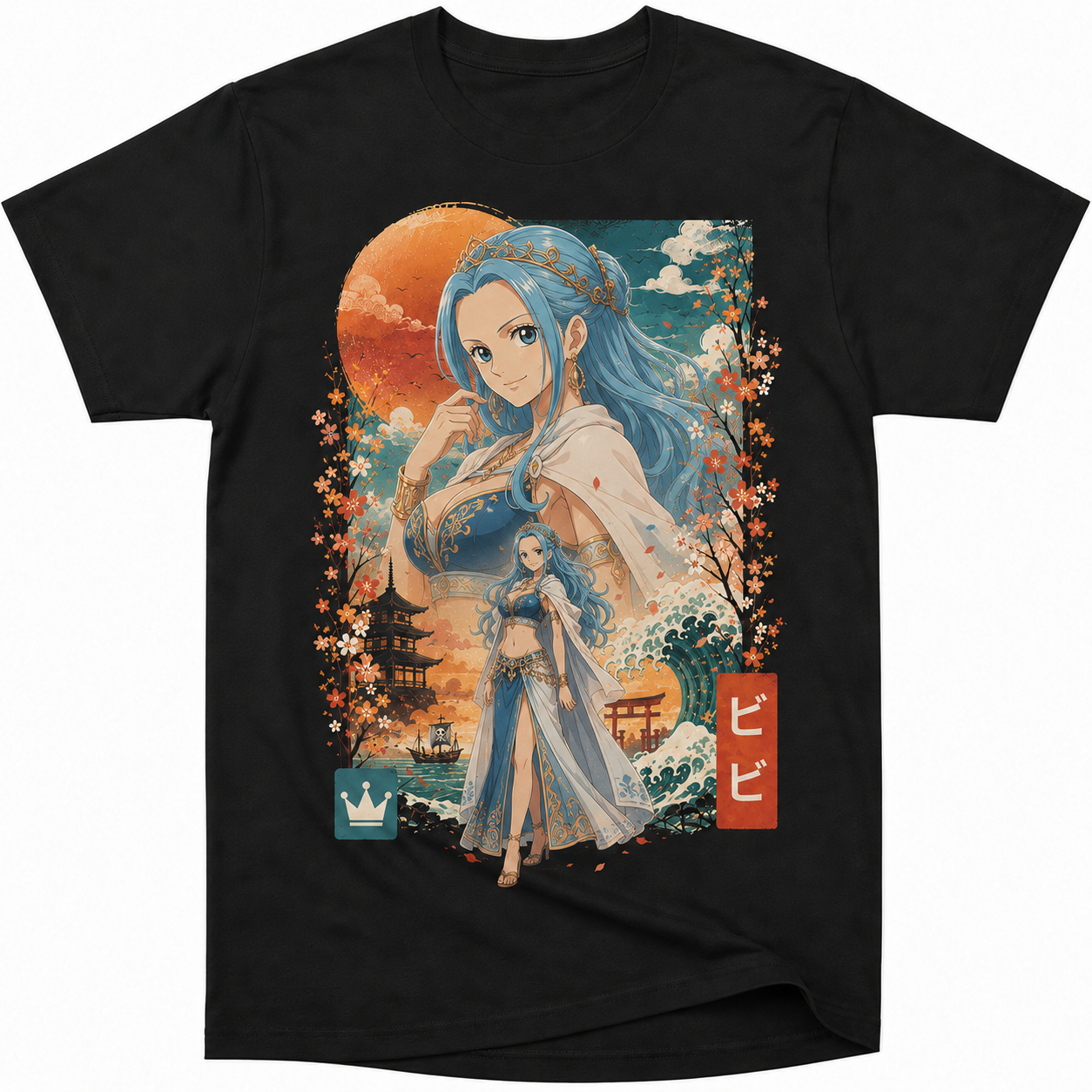 Remera Anime Nefertari Vivi One Piece Manga Corta