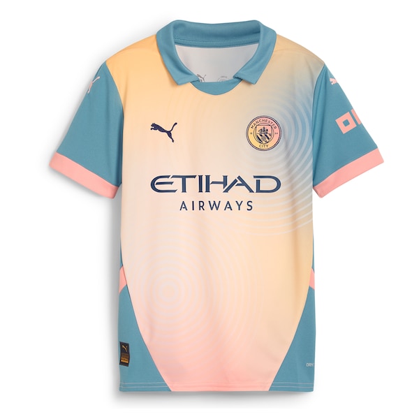 Manchester City Puma Youth 2024/25 Fourth Replica Jersey - Blue