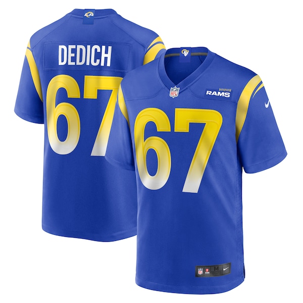 Justin Dedich Los Angeles Rams Nike Game Jersey -  Royal