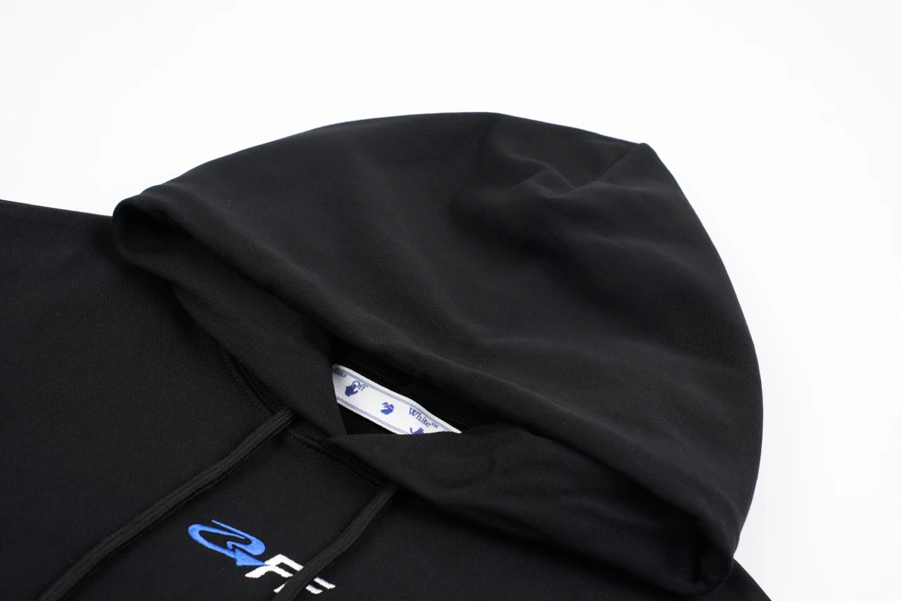Off-White Black Blue OFF Globe Arrow Hoodie product photo from LabelPicks