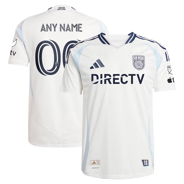 San Diego FC adidas 2025 Woven Into One Authentic Custom Jersey - White
