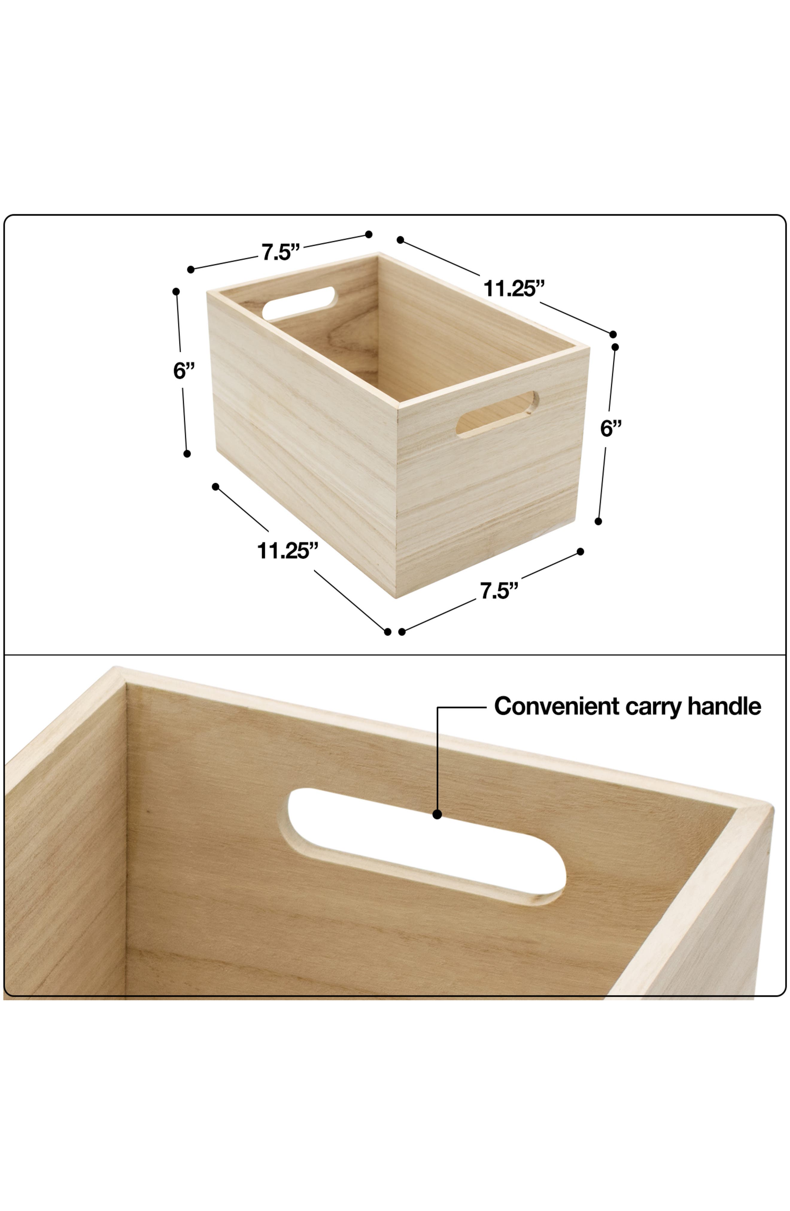SORBUS Set of 2 Wooden Organizing Crates