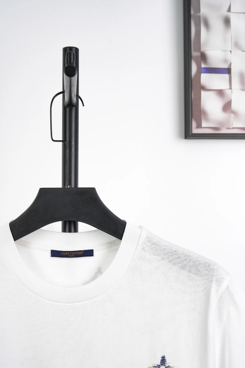 Louis Vuitton White Embroidered Crewneck T-Shirt product photo from LabelPicks