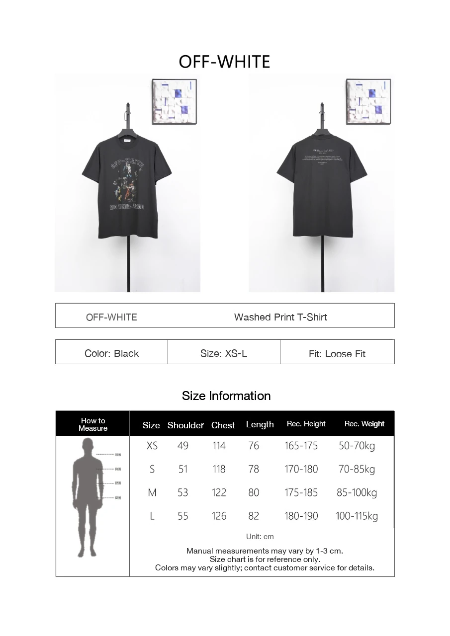 Off-White Black Washed Madonna Front Graphic T-Shirt product photo from LabelPicks