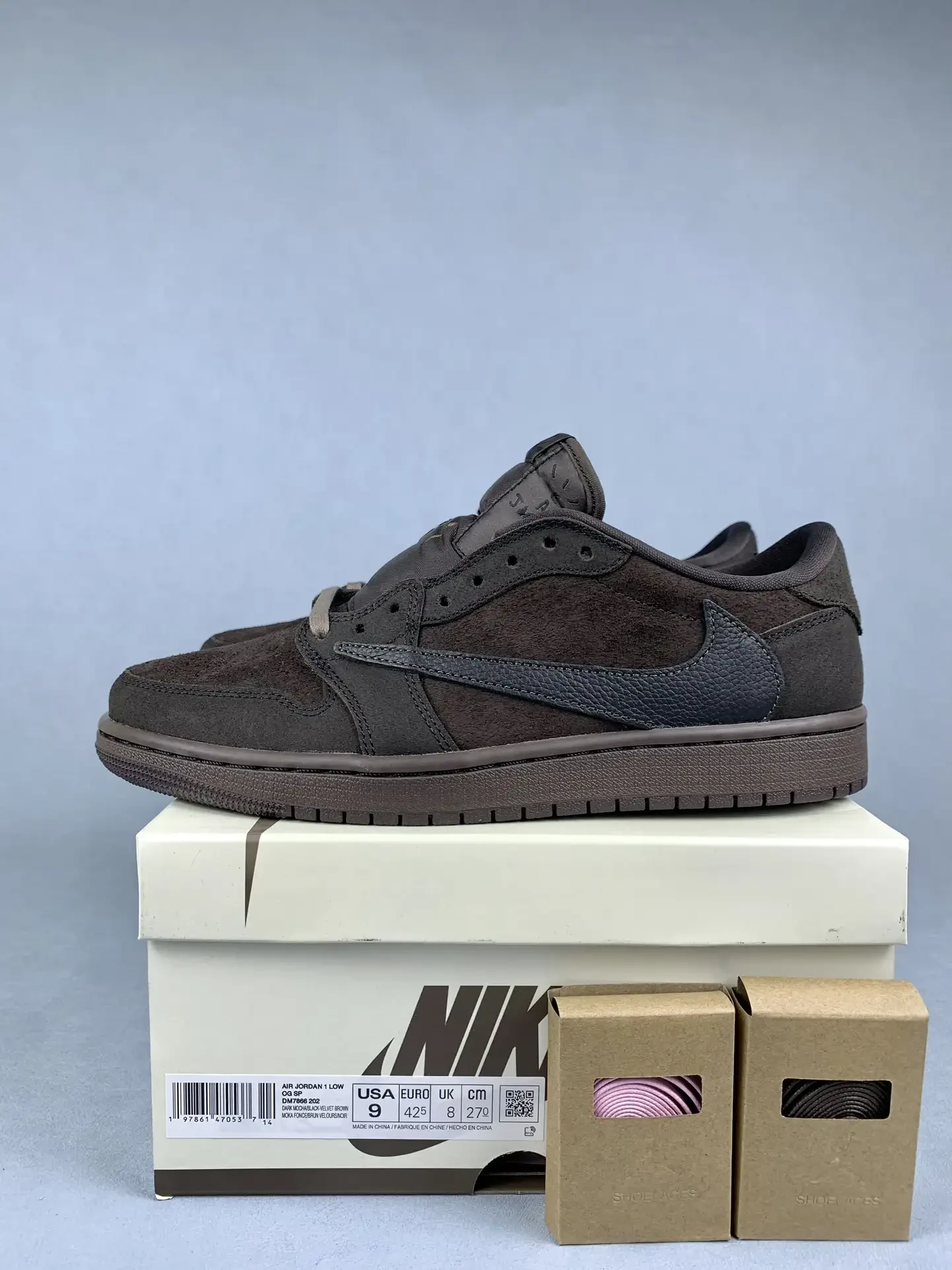 Travis Scott x Air Jordan 1 Low OG “Velvet Brown” Shoes product photo from LabelPicks