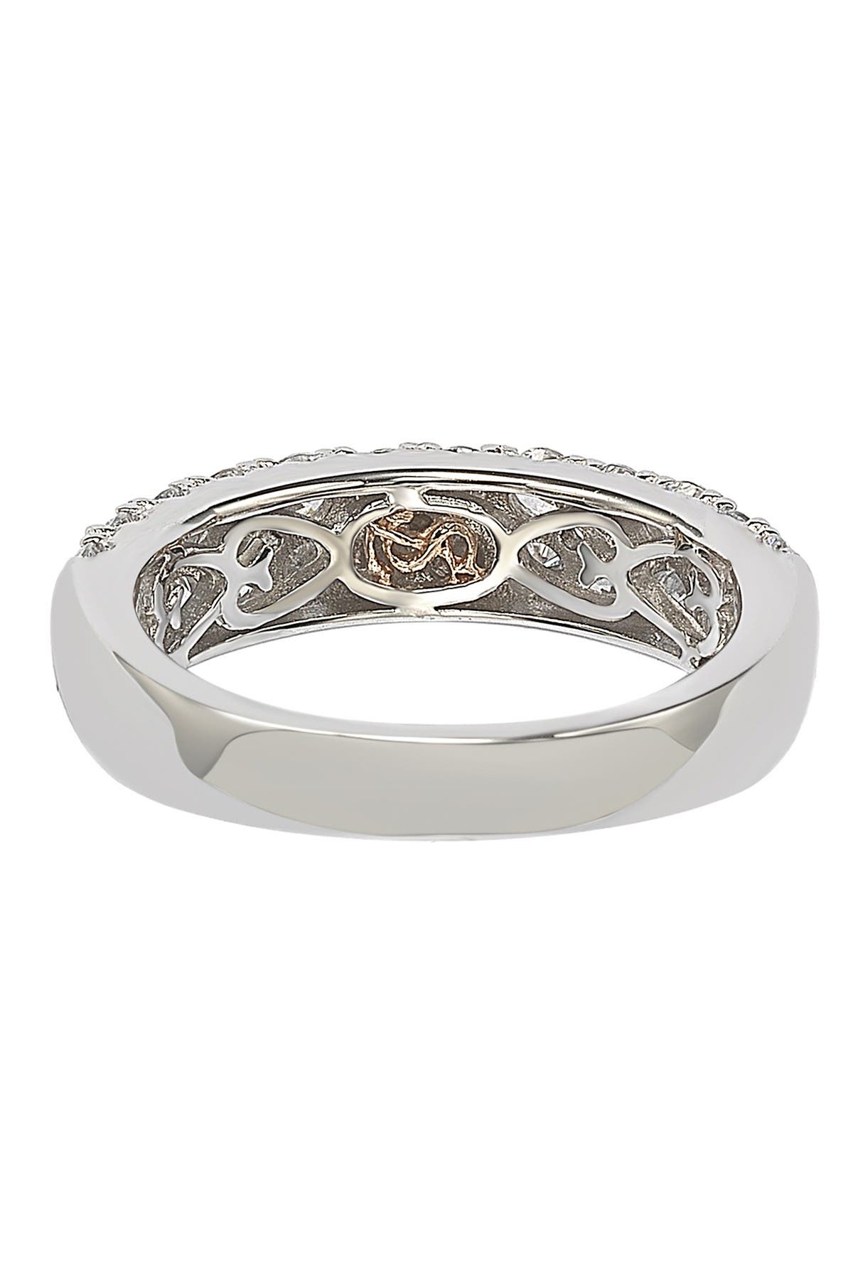 SUZY LEVIAN Sterling Silver 3-Row Pave CZ Band Ring