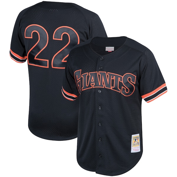 Will Clark San Francisco Giants Cooperstown Collection Mesh Batting Practice Button-Up Jersey - Black