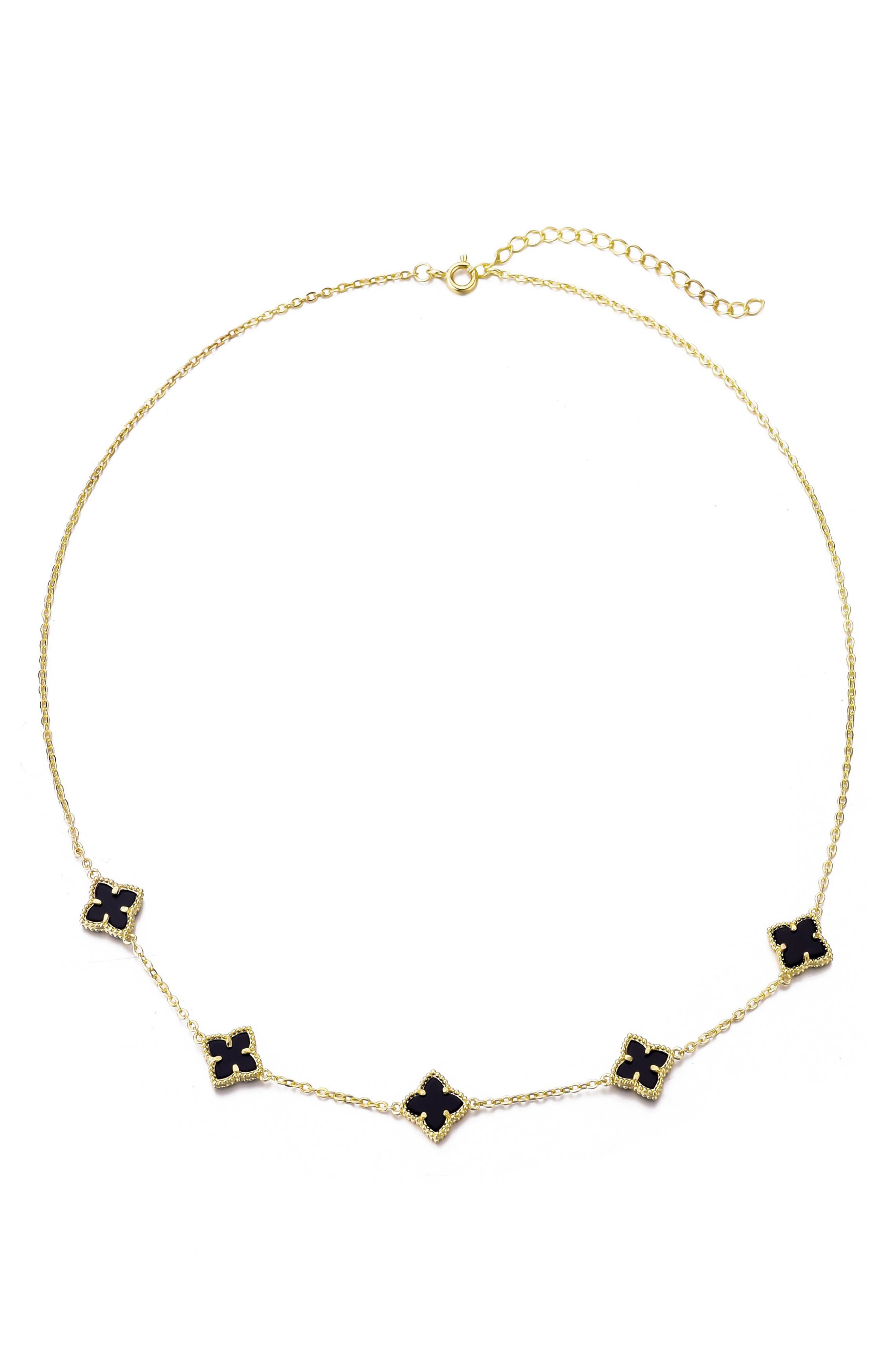 Adornia Mother of Pearl Station Necklace