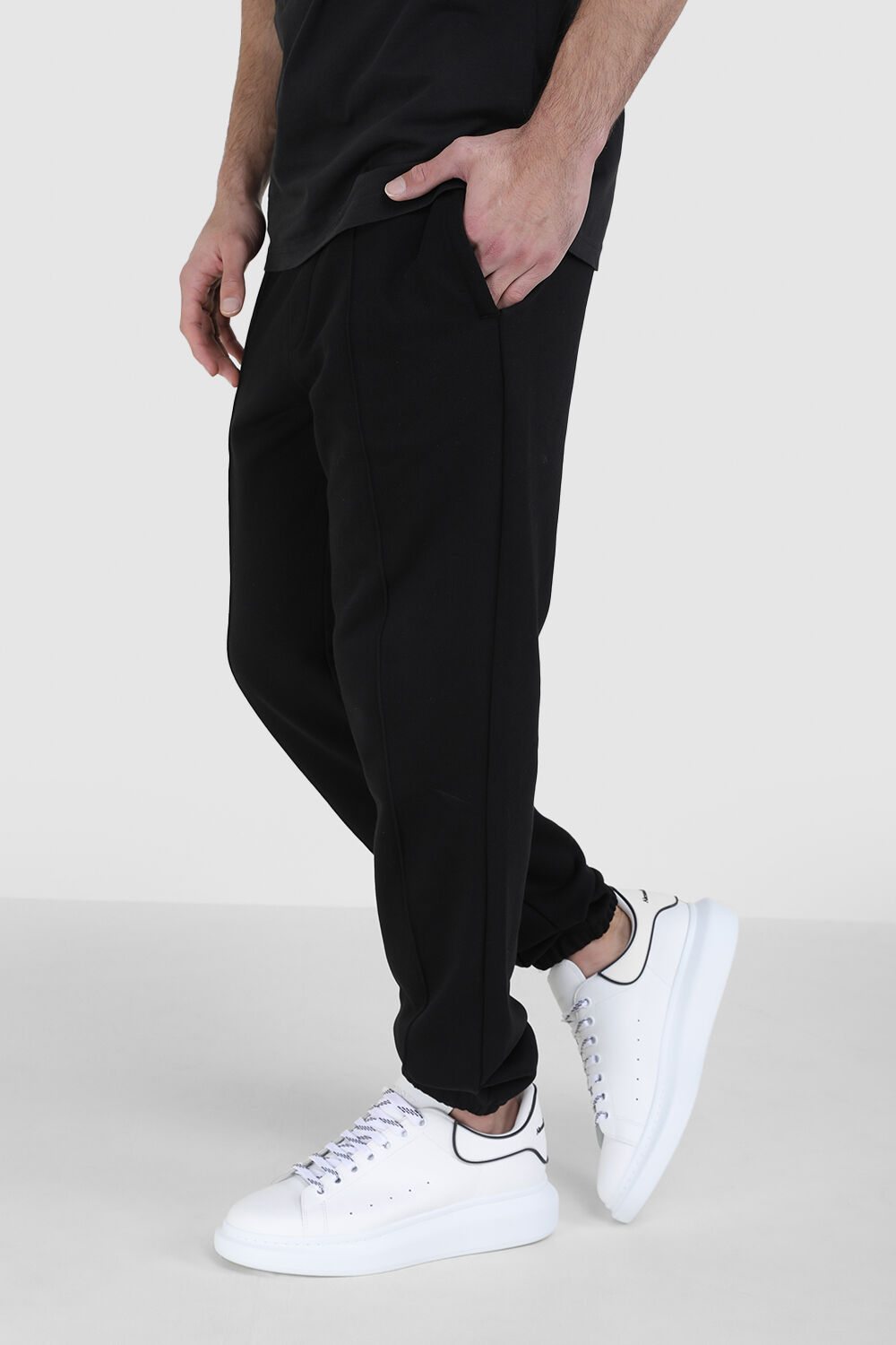 ALEXANDER MCQUEEN נעלי סניקרס אוברסייז מעור