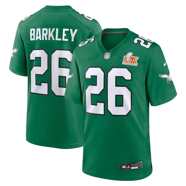 Saquon Barkley Philadelphia Eagles Nike Super Bowl LIX 2nd Alternate Game Jersey - Kelly Green