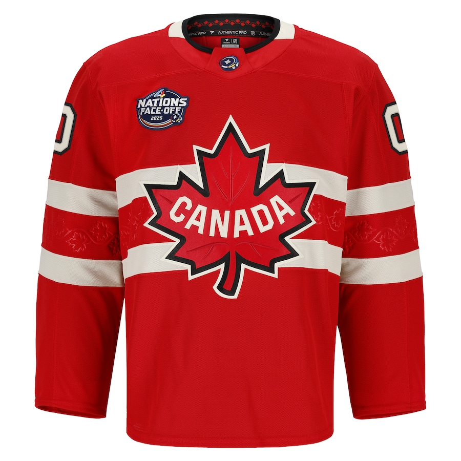 Custom Men's Team Canada 4 Nations Face-Off Premium Jersey 2025 - Red
