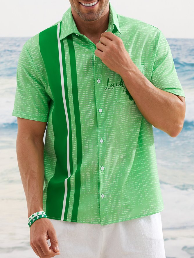 St. Patrick's Day Chest Pocket Short Sleeve Shirt