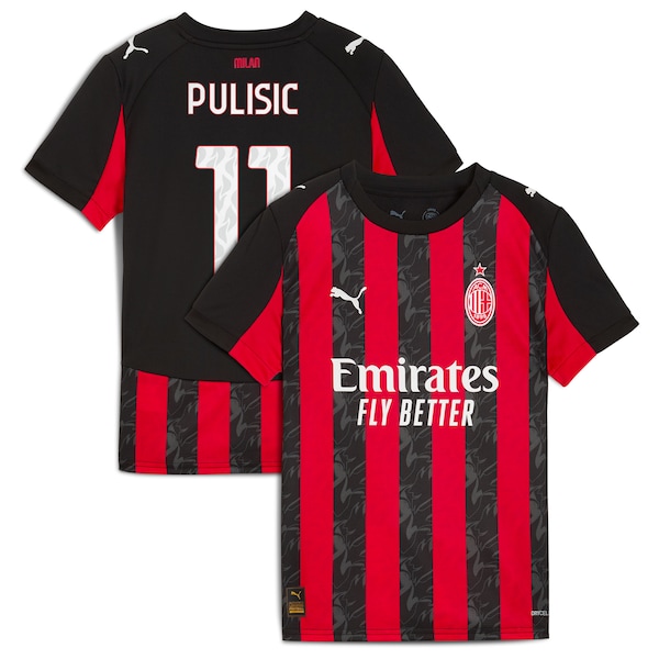 Christian Pulisic AC Milan Puma Youth 2025/26 Home Replica Player Jersey - Red